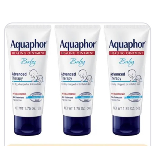 Aquaphor Baby Diaper Rash Cream, 3-in-1 Diaper Rash Relief, 3.5 Oz Tube, (Pack of 3)