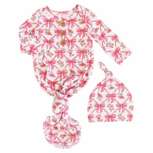 Printed Knot Gowns for Girls | Best Sellers