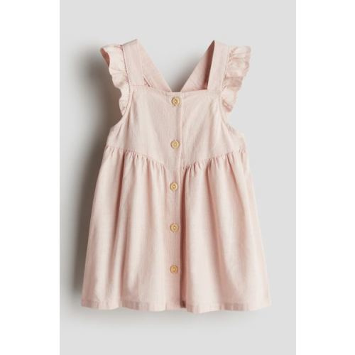 Ruffle-trimmed Cotton Dress