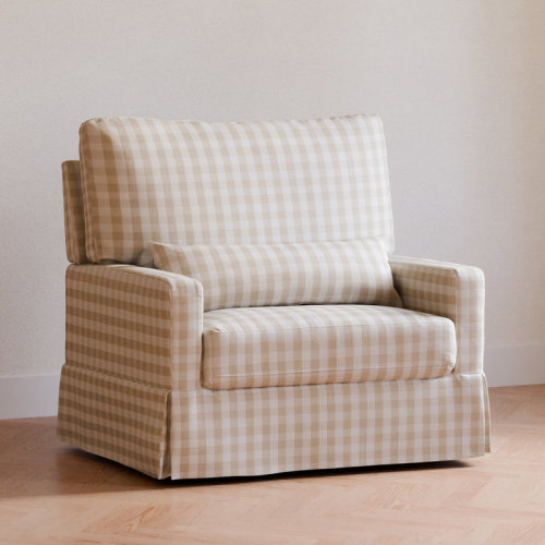 Namesake Crawford Pillowback Chair and a Half Upholstered Swivel Glider | Wayfair