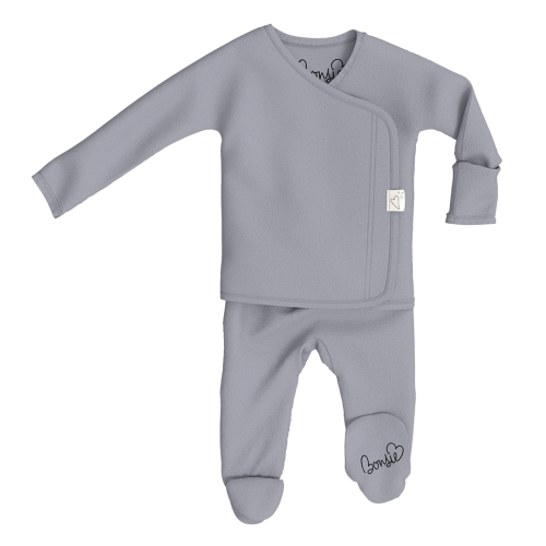 Footie - Fog – Bonsie Skin to Skin Babywear