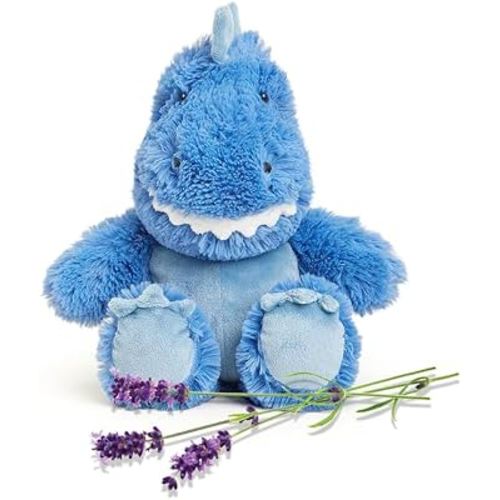 Warmies Trex Heatable and Coolable Weighted Stuffed Animal Plush - Comforting Lavender Aromatherapy Animal Toys - Relaxing Weighted Stuffed Animals for Anxiety