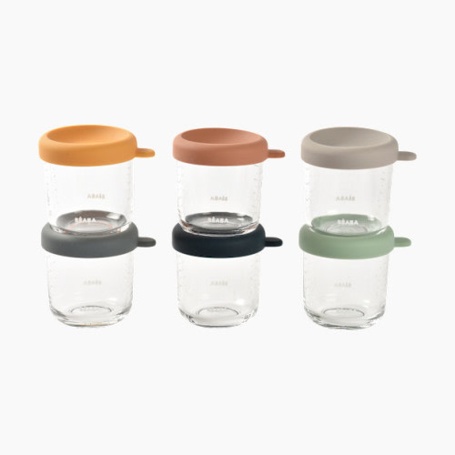 Beaba Glass Baby Food Jars - Sunrise, 8 Oz, 6