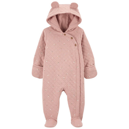 Baby Hooded Quilted Jumpsuit
