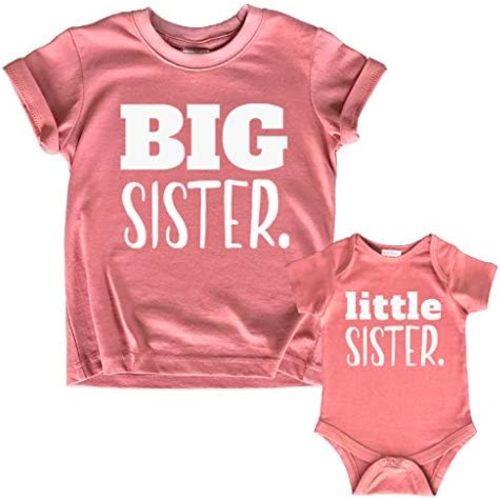 big sister little sister matching outfits shirt gifts girls newborn baby set