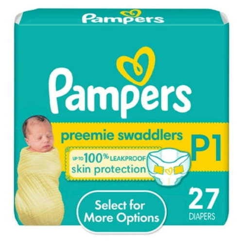 Pampers Swaddlers Baby Diapers Size Preemie, 27 Count (Select for More Options)