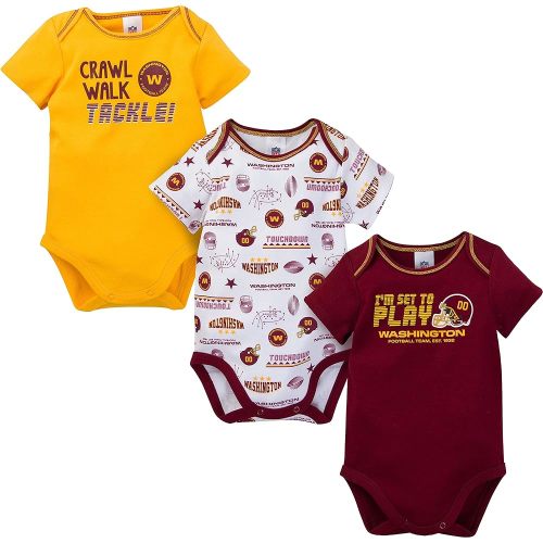 Gerber Baby NFL Team 3 Pack Short Sleeve Onesie Bodysuit