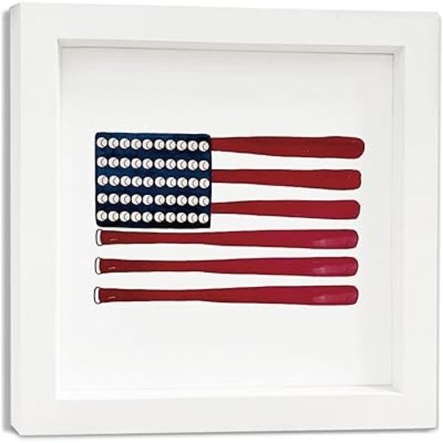 QXBIVNCP Baseball Room Wall Art Decor, Playroom Kids Room Sports Wall Decor | Sports Baseball Pictures Wall Decor for Kids Baby Boys Room, Baseball Wood Framed Art for Nursery Playroom Bedroom Home