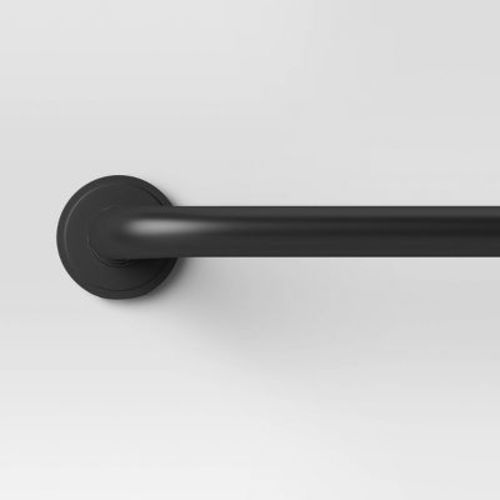 36"-66" Blackout Rounded Curtain Rod Black - Threshold™