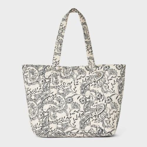 Soft Quilted Tote Bag - Universal Thread™ Navy Blue