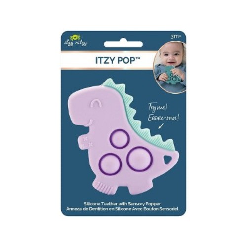 Itzy Ritzy Pop Teethers - Dino purple