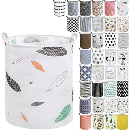 Collapsible Laundry Basket in Bedroom Waterproof Laundry Hamper in Bathroom Large Laundry Bag in College Dormitory Cloakroom Livingroom Nursery Organizer Toy Bin Autumn leaf-007