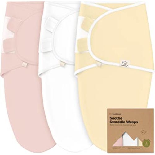 3-Pack Organic Baby Swaddle Sleep Sacks - Newborn Swaddle Sack, Ergonomic Baby Swaddles 0-3 Months, Swaddles for Newborns, Baby Sleep Sack, Baby Swaddle Blanket Wrap, Baby Essentials (Daffodil)