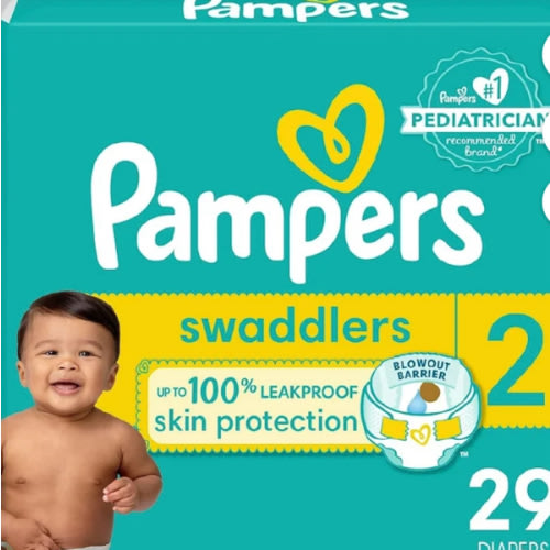 Pampers Swaddlers Baby Diaper, Size 2, 29 Ea..