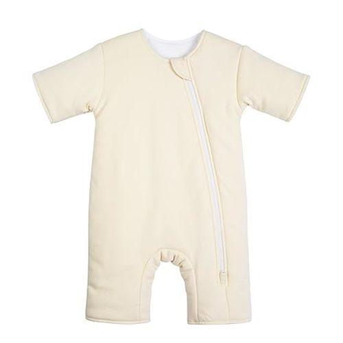 Exzzzllent Baby Transition Sleep Sack 3-6 Months 100% Cotton Warm Thick Transition Swaddles for Newborns Infant Long Sleeve Sleep Sack with Feet Baby Wearable Blanket 2-Way Zipper Easy Diaper Changes