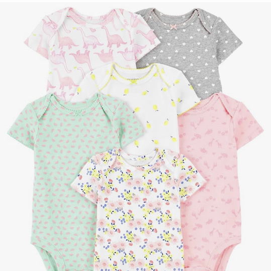 Simple Joys by Carter's Baby Girls 6 Pack Short Sleeve Bodysuit