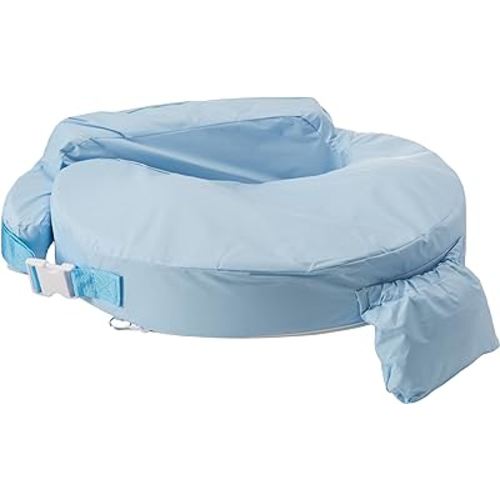 My Brest Friend Professional Nursing Pillow | Ergonomic Breastfeeding Pillows | Ideal for Lactation Consultants, NICUs & More | Breastfeeding Essentials | Handy Side Pocket & Easily Wipes Clean, Blue