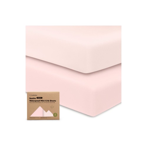 2-Pack Soothe [Protect+] Waterproof Mini Crib Sheets