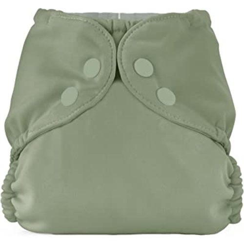 Esembly Cloth Diaper Outer, Swim Diaper, Waterproof Cloth Diaper Cover, Leak-Proof and Breathable Layer Over Prefolds, Flats or Fitteds, Reusable Diaper with Snap Closure - Size 1 (7-17lbs), Aloe