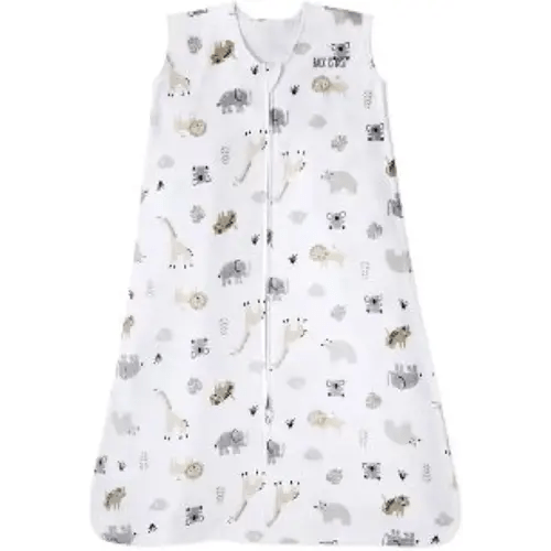 HALO SleepSack, 100% Cotton Wearable Blanket, Swaddle Transition Sleeping Bag, TOG 0.5, Animal Paint, Large, 12-18 Months