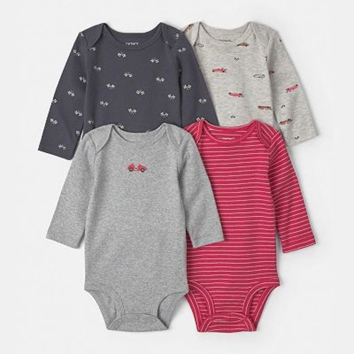 Baby Boy Carter's 4-Pack Long Sleeve Bodysuits