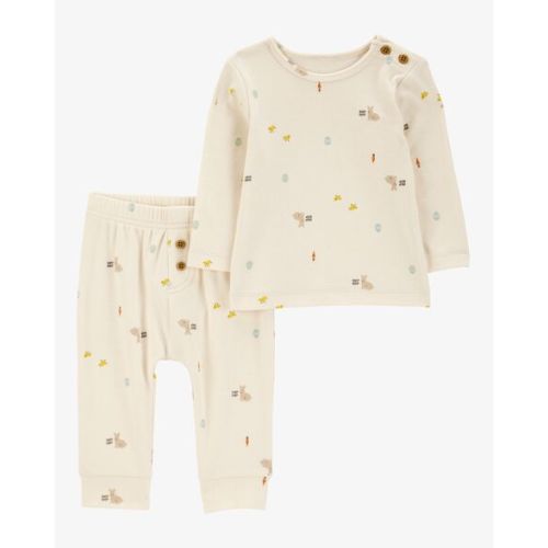 Baby 2-Piece Bunny Long-Sleeve Tee & Pant Set - Grey - Carter's | Carter's