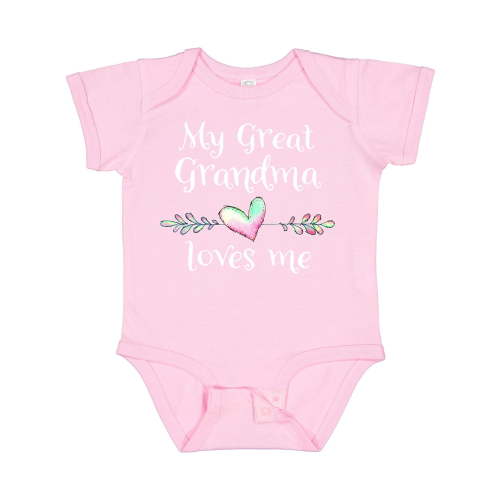 Inktastic My Great Grandma Loves Me- Heart Great Grandchild Boys or Girls Baby Bodysuit