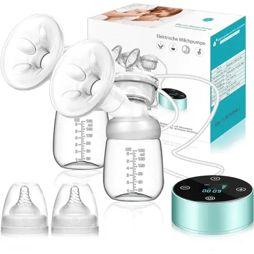 Electric Breast Pump, Breast Pump Electric Breastfeeding Pump 3 Modes 9 Levels Rechargeable Nursing Breast Milk Pump Massage with Touchscreen LED
