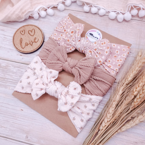 Baby Girl Headband & Bows | Soft Baby Headbands I Bow Bundle Hairband Hairbow | Baby Shower Gift | New Baby Gift | Baby Girl Gift Box
