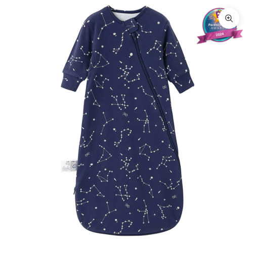 Warm Long Sleeve Sleep Sack 2.5 TOG - Organic Cotton & Camel Wool Constellation