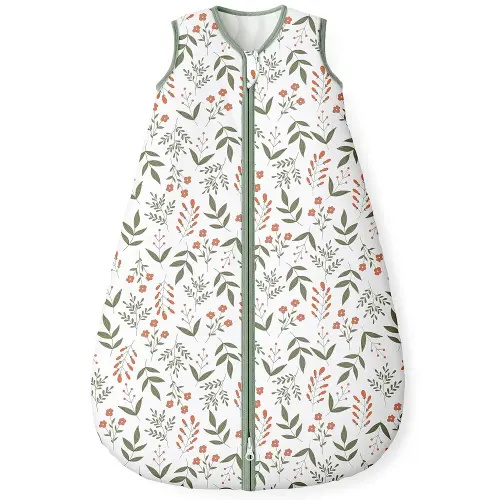 Yoofoss Baby Sleep Sack 0-6 Months, 1.5 Tog Baby Wearable Blanket with 2-Way Zipper, 100% Organic Cotton Fabric Winter Infant Sleeping Sack, Warm Soft Comfy