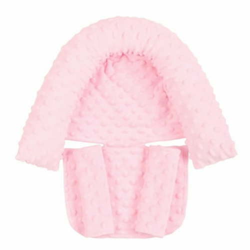 Car Seat Insert, Baby Car Seat Head & Body Support with 2 Straps Pads for Girls Boys, Fits Car Seat, Stroller, Swing,Pink