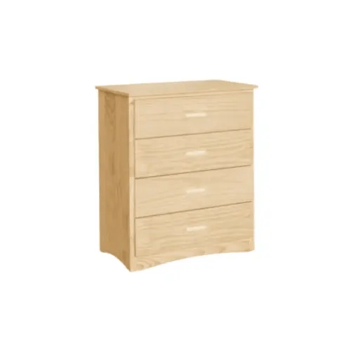 Kory Natural Wood 4-Drawer Chest | Solid hardwood