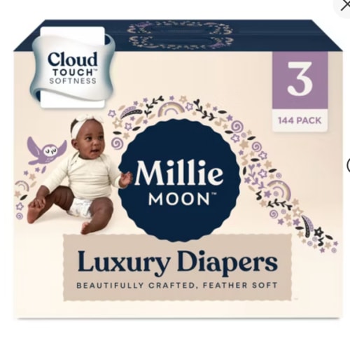 Millie Moon Luxury Diapers Size 3-144ct