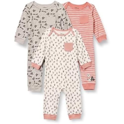 Amazon Essentials Disney | Marvel | Star Wars Unisex Babies' Cotton Coveralls, Pack of 3