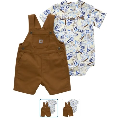 Infant Boys Tools Bodysuit/Shortall Set
