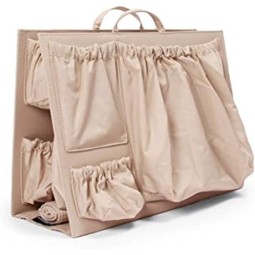 ToteSavvy Original 11-Pocket Diaper Bag Organizer Insert 14" x 10" (Original, Almond)