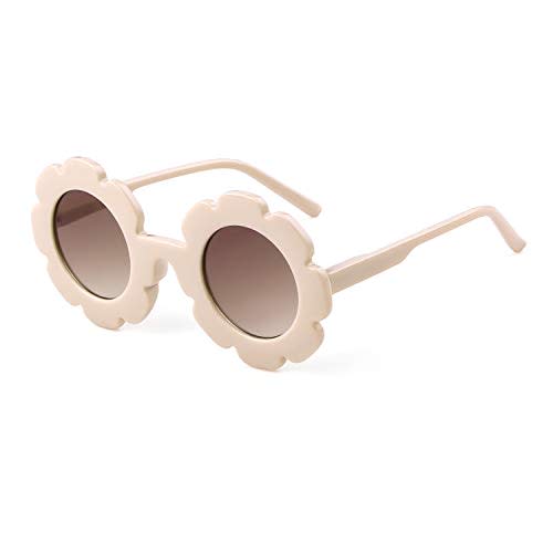Sunglasses for Kids Round Flower Cute Glasses UV 400 Protection Children Girl Boy Gifts