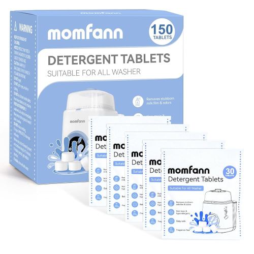 Professional Deep Cleaning Detergent Tablets for All Baby Bottle Washers, Washer Tablets for Bottle Washer and Sterilizer and Dryer, Easy to Use (150Pcs)