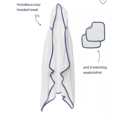 100% Organic Hooded Towel + Washcloth 2-Pack