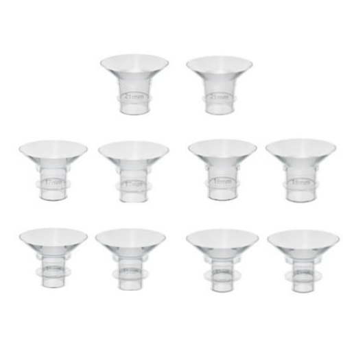 10 Pack Silicone Flange Inserts For Breast Pump Shields 13Mm 15Mm 17Mm 19Mm 21Mm Size Fit Momcozy Lansinoh Elvie Willow Go Spectra Medela Pumps