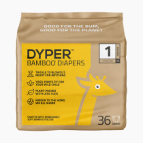 DYPER Bamboo Viscose Baby Diapers - Size 1, 1