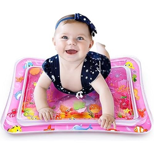 Tummy Time Water Mat for Baby Girl Baby Girl Toys for 3 to 12 Months Great Baby Girl Gifts Promote Baby Girl Sensory Development
