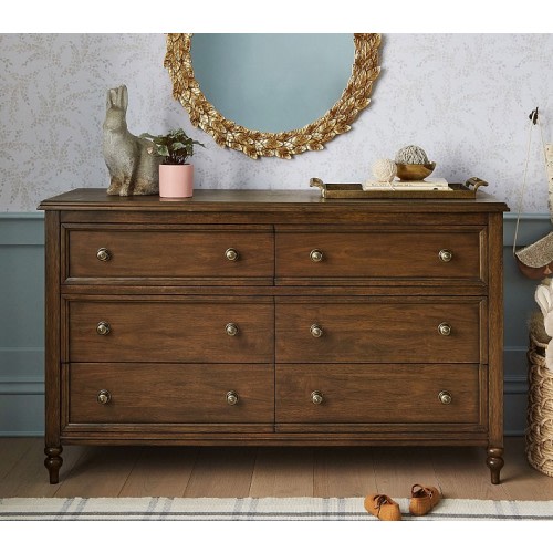Chris Loves Julia Turned Wood 6-Drawer Dresser (56w x 19d")