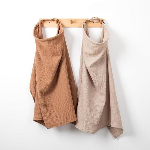 Nursing Cover for Baby Breastfeeding & Pumping, Soft & Breathable Fabric with Rigid Hoop for Mother Nursing Apron, Covers Car Seat Stroller Cover & Shopping Cart (Brown)