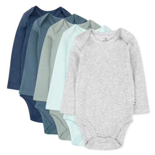 5-Pack Organic Cotton Long Sleeve Bodysuits | Honest Baby Clothing