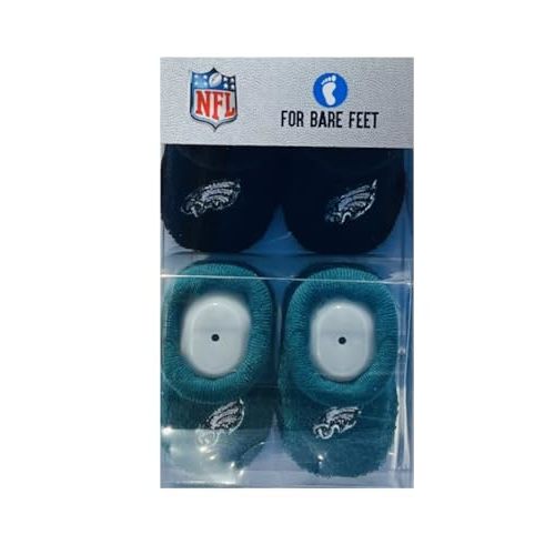 FBF - NFL Team Logo & Colors Infant Bootie Socks 0-12 Months - 2 Pack