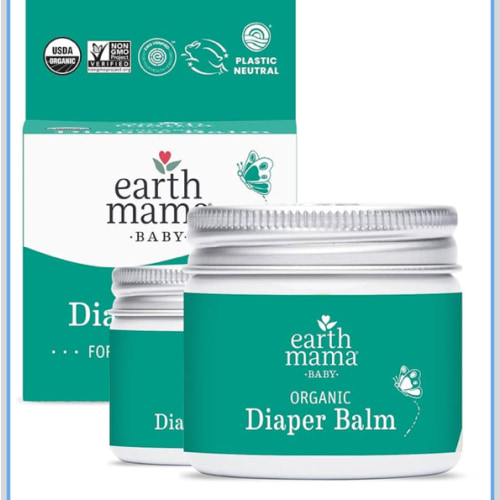 Earth Mama Organic Diaper Balm 2-Ounce | Diaper Cream for Baby | EWG Verified, Petroleum & Artificial Fragrance-Free with Calendula for Sensitive Skin (2-Pack)