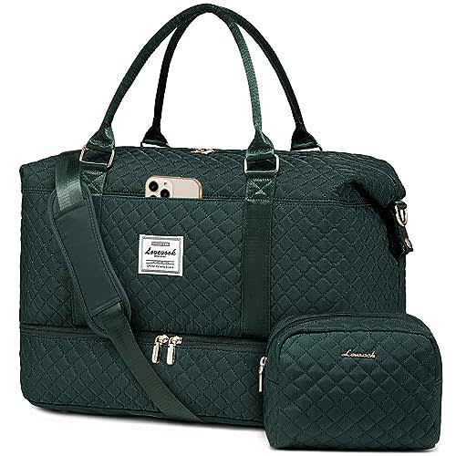 LOVEVOOK Travel Duffle Bag,Weekender Bags for Women with Shoe Compartment，Carry on Overnight Bag with Toiletry Bag,Gym Duffel Bag with Wet Pocket, Hospital Bags for Labor and Delivery