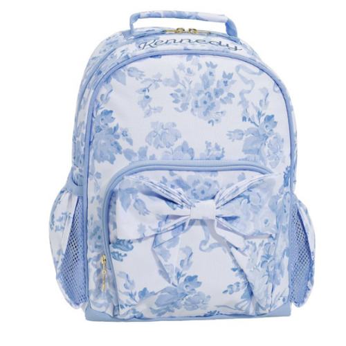 Blue Damask Floral Backpack | Pottery Barn Kids